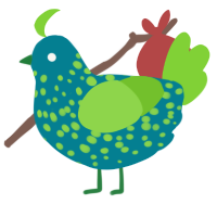Alien, a sea and grass chicken with a speckle pattern
