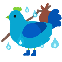 The nanny, a cerulean and ultramarine chicken