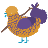 (unnamed), a orange and overcast chicken with a lace pattern