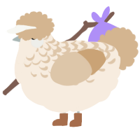 Steamed Milk, a cream and beige chicken with a half-lace pattern