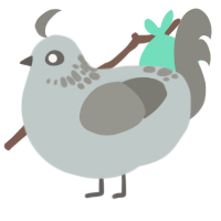 frost 2, a silver and ash chicken with a neck-speckle pattern