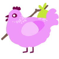 (unnamed), a lavender chicken with a neck-speckle pattern