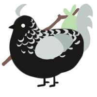 master chook record, a sable and silver chicken with a half-lace pattern