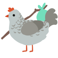Sylo, a silver and ash chicken with a half-lace pattern