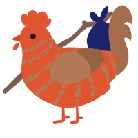 (unnamed), a vermilion and brown chicken with a bar pattern