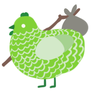 (unnamed), a grass and gluppy chicken with a lace pattern