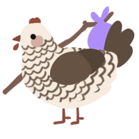 Cappuccino, a cream and bark chicken with a lace pattern