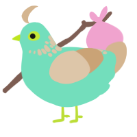 (unnamed), a mint and beige chicken with a neck-speckle pattern