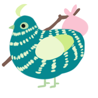 YOU WOULD NOT, a teal and apple chicken with a bar pattern