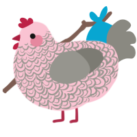 Macramé, a rose and ash chicken with a double-lace pattern