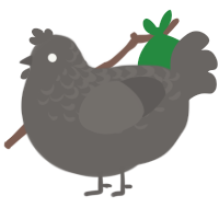 cobblestone, a grey chicken with a half-lace pattern