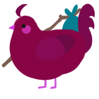 Menacing, a maroon and wine chicken