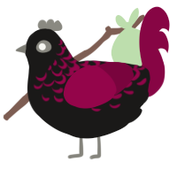 (unnamed), a sable and maroon chicken with a half-lace pattern