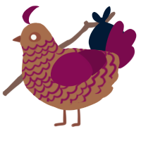 (unnamed), a brown and wine chicken with a lace pattern