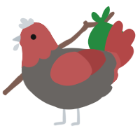 Stranjore, a grey and red chicken with a head pattern