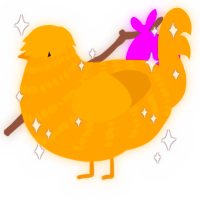 Odin, a gold chicken with a bar pattern