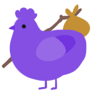 the magician, a blurple chicken