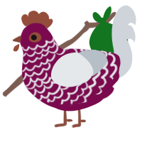 (unnamed), a wine and mist chicken with a lace pattern