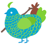 (unnamed), a cerulean and grass chicken with a lace pattern