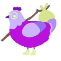 Purple Spodumene, a amethyst and lilac chicken with a head pattern