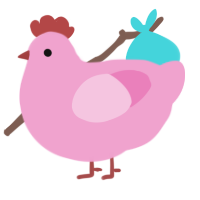we got scurvyyyy, a pink chicken