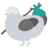 the fog, a mist and grey chicken