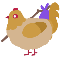 porridge, a beige and gold chicken with a head pattern