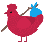 (unnamed), a crimson chicken with a lace pattern
