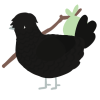 (unnamed), a sable and black chicken with a lace pattern
