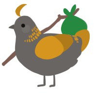 (unnamed), a grey and ochre chicken with a neck-band pattern