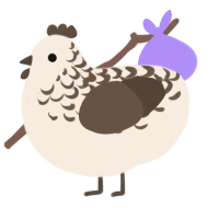 Cookies n Creme, a cream and bark chicken with a half-lace pattern
