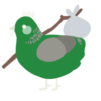 (unnamed), a viridian and ash chicken with a neck-band pattern