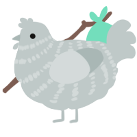 Bleak, a silver chicken with a bar pattern