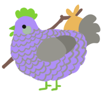 Lacey, a lilac and ash chicken with a lace pattern