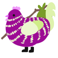 Suspicious Sludge, a plum and apple chicken with a bar pattern