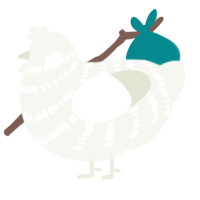 Shiro Muji, a white chicken with a bar pattern