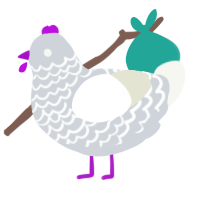 (unnamed), a mist and white chicken with a lace pattern