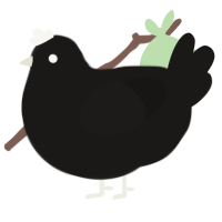 Lazy Goth, a sable chicken