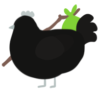 (unnamed), a black and sable chicken