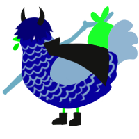 The Emo One, a lemon and bark chicken with a lace pattern