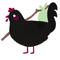 (unnamed), a sable and black chicken with a lace pattern