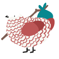 (unnamed), a white and red chicken with a lace pattern