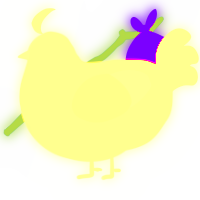 PeePee Boy, a black chicken