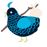 Cerulean, a tumblr and cerulean chicken with a lace pattern