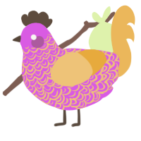 StrawbieLemonade, a orchid and honey chicken with a double-lace pattern