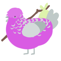 Candy, a orchid and silver chicken with a half-lace pattern