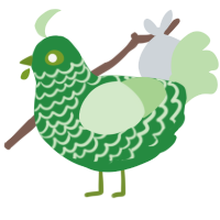 (unnamed), a viridian and gluppy chicken with a lace pattern