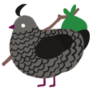 (unnamed), a grey and sable chicken with a lace pattern
