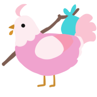 (unnamed), a pink and rose chicken with a head pattern