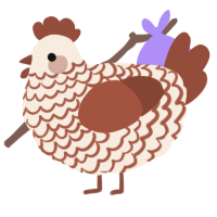 Mortar, a cream and russet chicken with a lace pattern